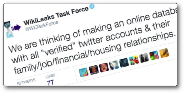 WikiLeaks Task Force doxing concerns: is Twitter verification making you a target?