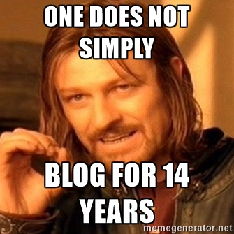 Still blogging, 14 years later