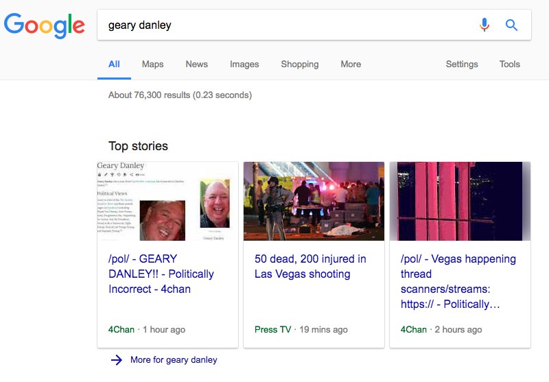 Google's Top Stories algorithm is failing to detect authoritative sources